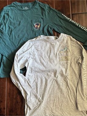 Vineyard Vines - Kid’s Long Sleeve Pocket Tees - set of 2
